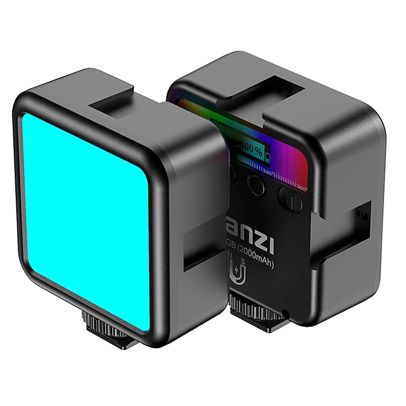

LED Video Light 2500-9000K Stepless 800LUX 6W RGB/CCT Mode Mini Vlog Fill Light 2000mAh Battery Camera Photographic Light Lamp