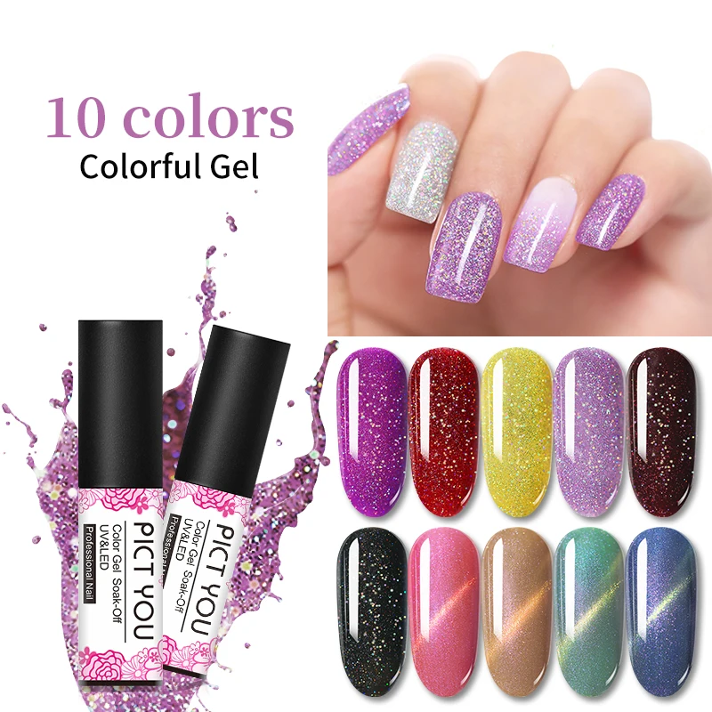 PICT YOU 5 мл цветная серия Гель-лак для ногтей Полупостоянный гель uv Vernis светодиодный Гель-лак замачиваемый для ногтей художественный Гель-лак для ногтей