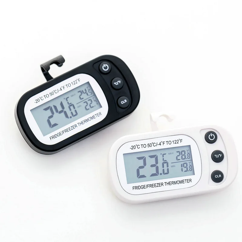 electronic digital refrigerator thermometer lcd screen fridge freezer temperature frost anti humidity hook hanging household free global shipping