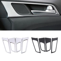 for hyundai tucson lhd 2015 2020 carbon fiber color inner door handle frame trim interior decoration trim accessories