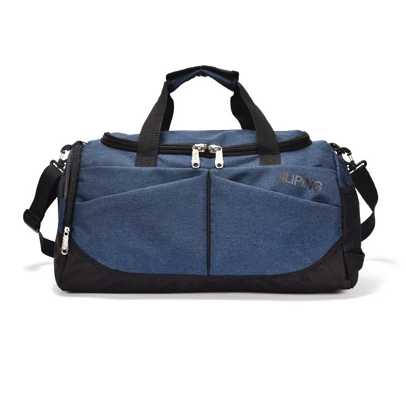 Dark Blue Спортивная сумка для фитнеса, мужские и женские спортивные сумки, спортивная сумка, тренировочные сумки для йоги, холщовая прочная сумка, рюкзак на плечо, Спортивная посылка - Цвет: Dark Blue