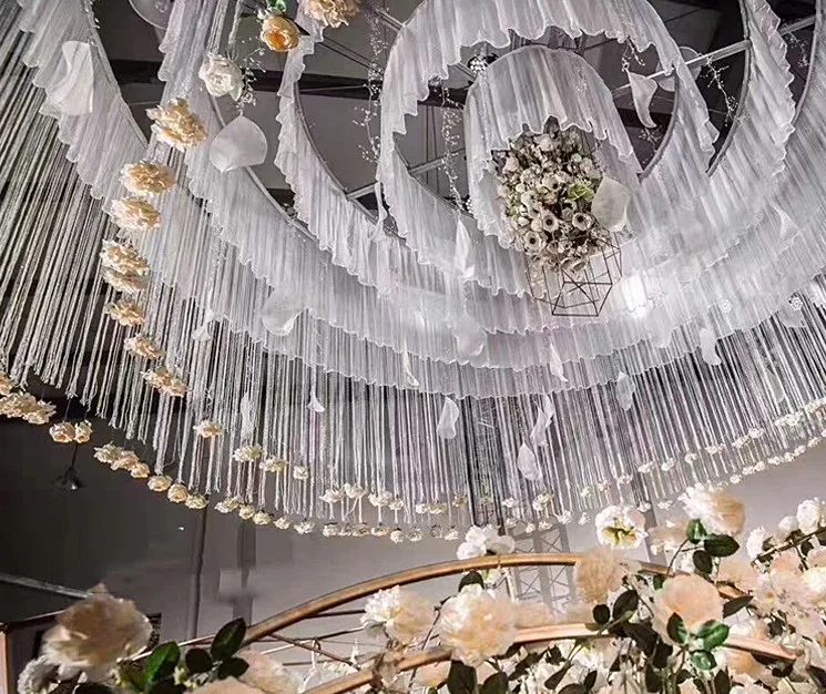 Свадебные потолочные Висячие снежные газовые вуали облачные верхние фоны