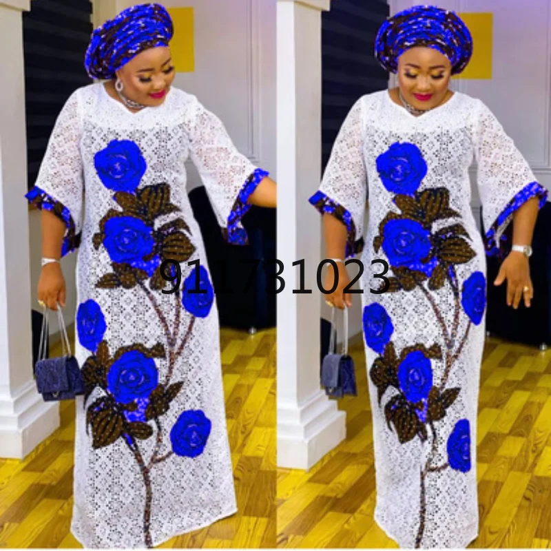 African Dresses For Women 2021 New Flower Dashiki Summer Plus Size Maxi Dress Ladies Traditional Clothing Fairy Dreams | Тематическая