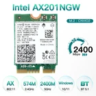 Intel AX201 Wi-Fi6 M.2 Key E CNVIO2 Dual Band 2,4G5Ghz карта беспроводного адаптера 802.11acax Bluetooth-Совместимость 5,0 для Windows 10