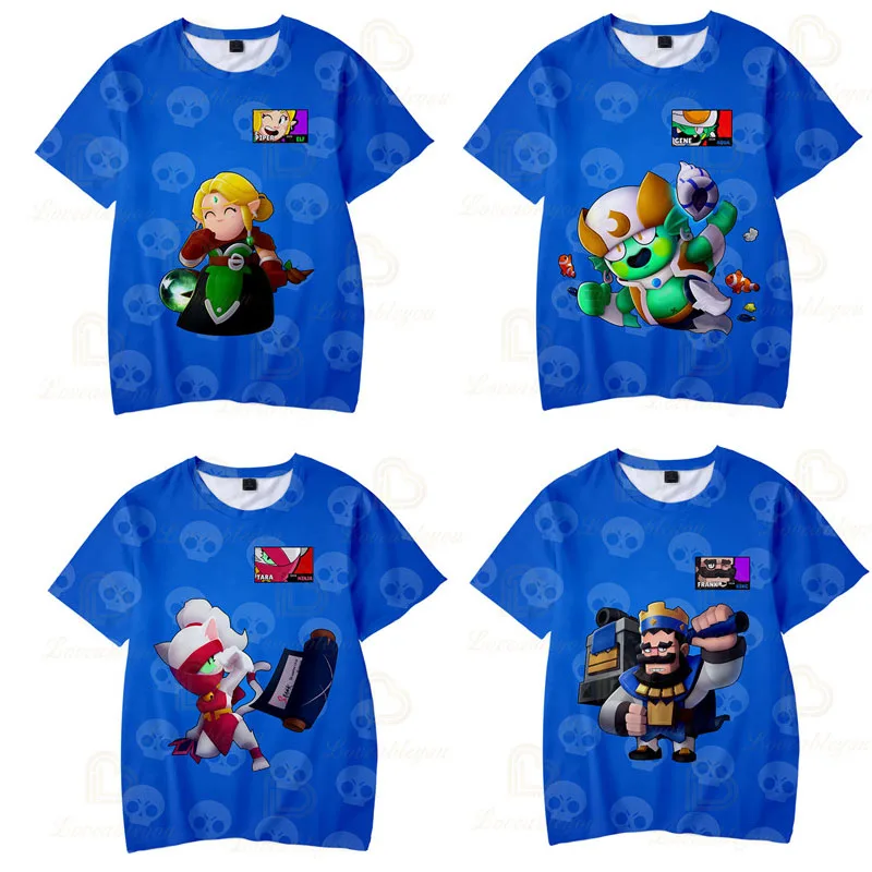 

Browlers Colt and Star, Leon Wear Kids Tshirt Shooting Game 3d Boys Girls Harajuku Shirt Short Sleeve Tops Teen Clothes