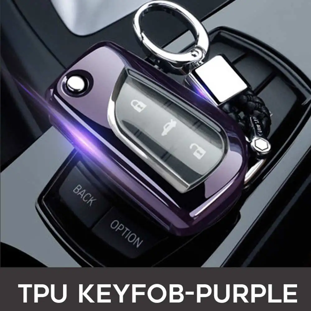 Высокое качество чехол для ключей автомобиля для Toyota Auris Rav4 Prius Camry Corolla Avensis Verso Yaris Aygo брелок спортивный протектор - Название цвета: Option 1