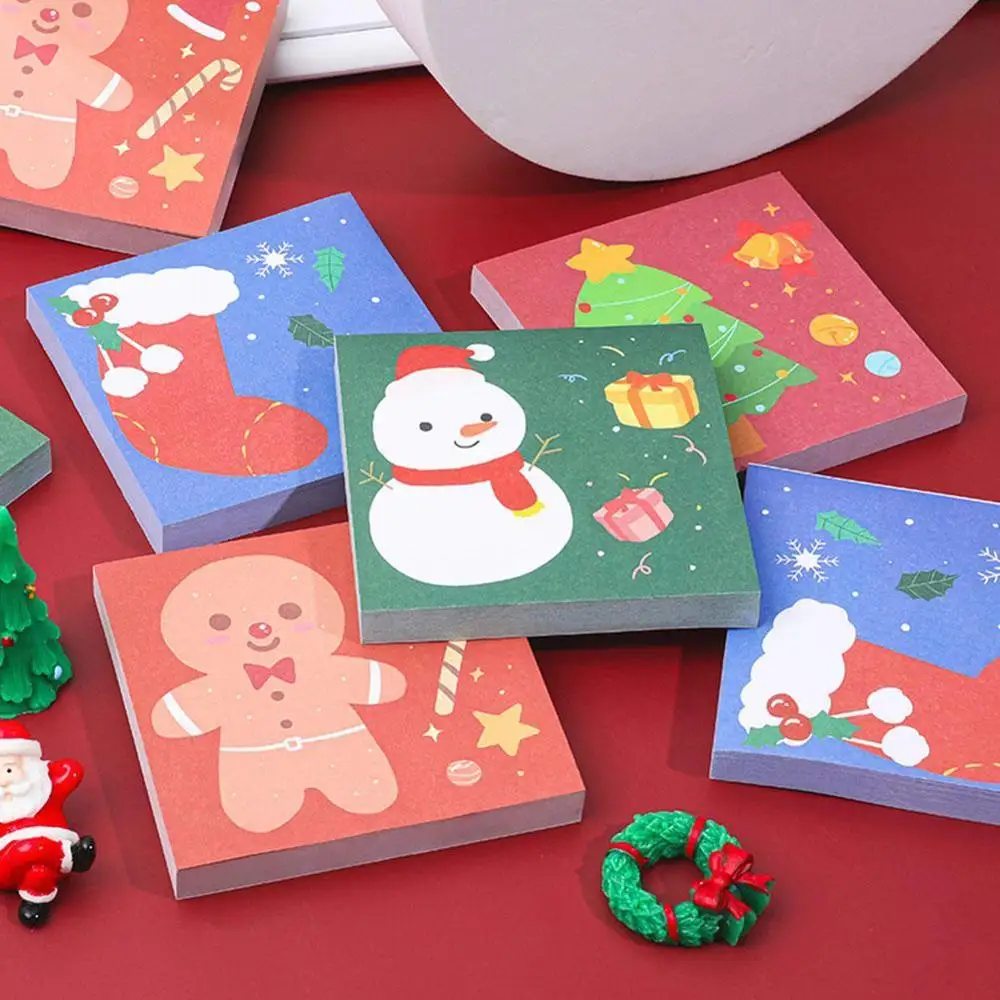 

50 sheets Merry Christmas Memo Pad cute snowman Message Notes Decorative Notepad Note paper Memo Stationery Office Supplies