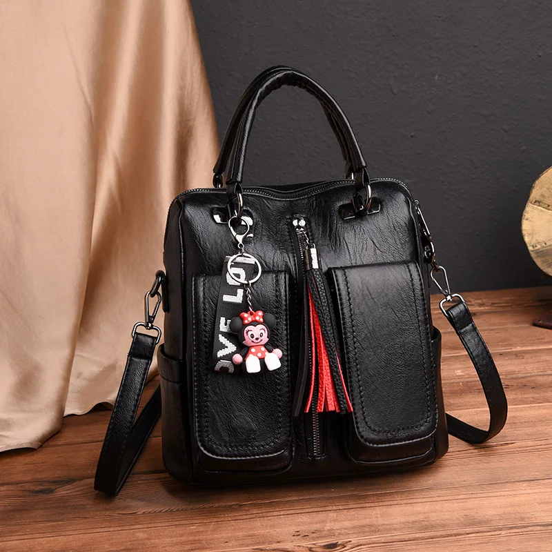 Occident fashion backpacks for school teenagers girls leather travel backpack women purses 2019 designer satchel | Багаж и сумки