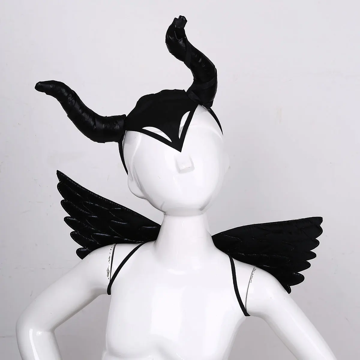 Хэллоуин Косплэй сглаз ведьма Рога черные крылья летучей мыши с/без рога шляпа