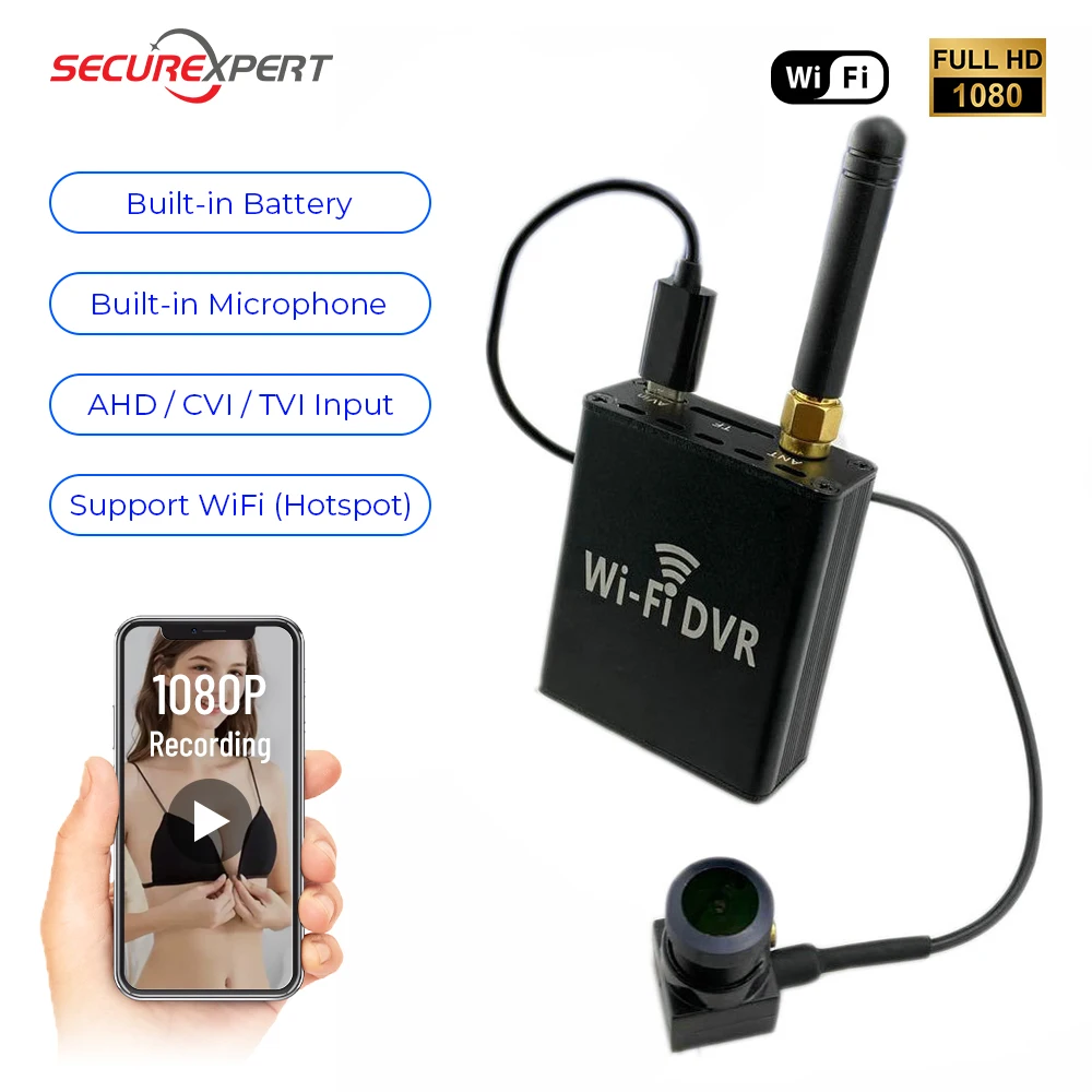 Комплект мини-видеорегистратора 1080P Wi-Fi Onvif AHD P2P 128 ГБ слот для TF-карты |