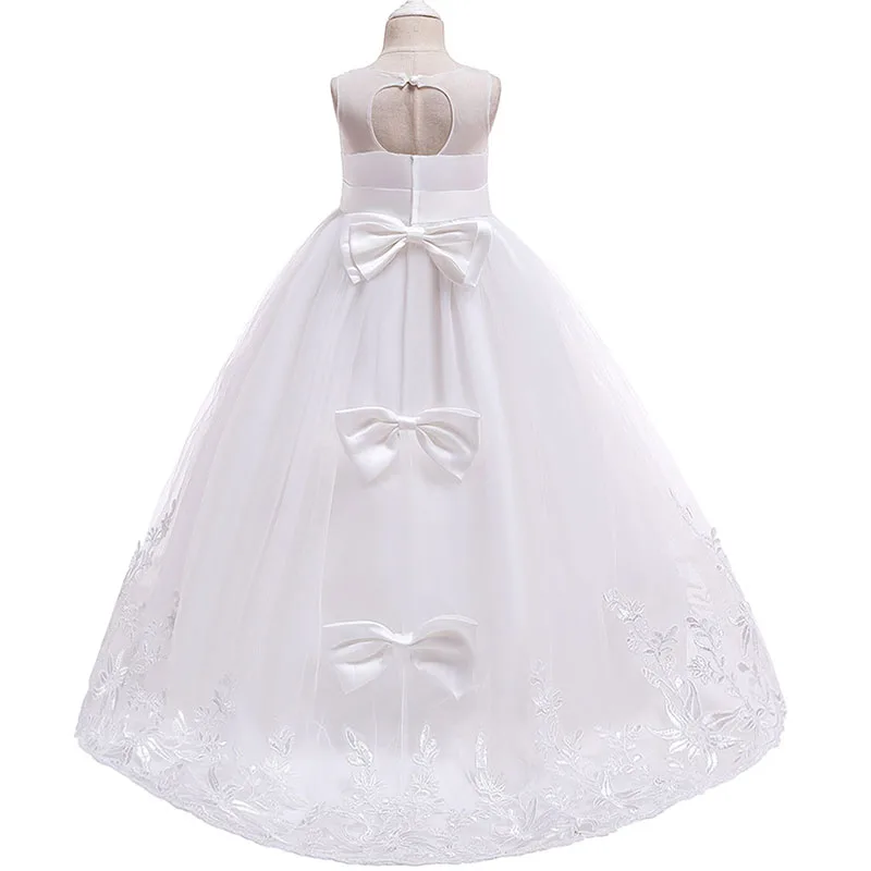 2022 Christmas Girls Long Bridesmaid Dress Elegant Kids Clothes Children Wedding Formal Party Princess Evening 10 12 Y Vestidos