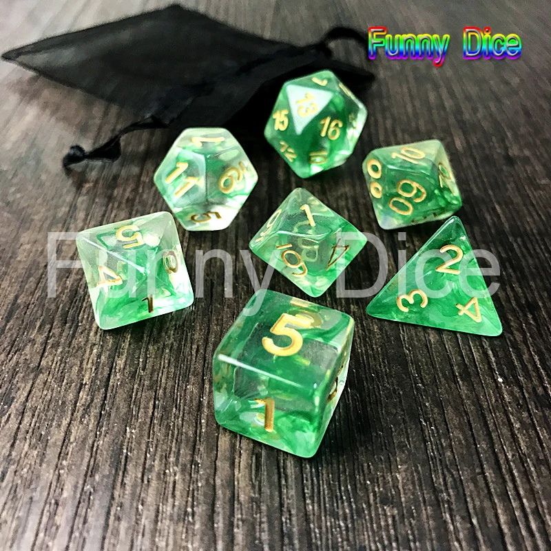 Высокое качество 7 шт./компл. многосторонние Подземелья и Драконы ясные