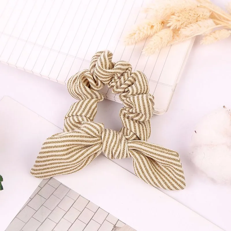 1 шт. Милая Женская Полосатая резинка для волос девочек резинки с бантом заколки
