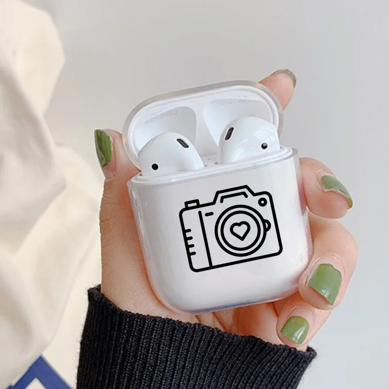 Модный чехол с сердечками для пар Airpods мягкий прозрачный беспроводной Bluetooth