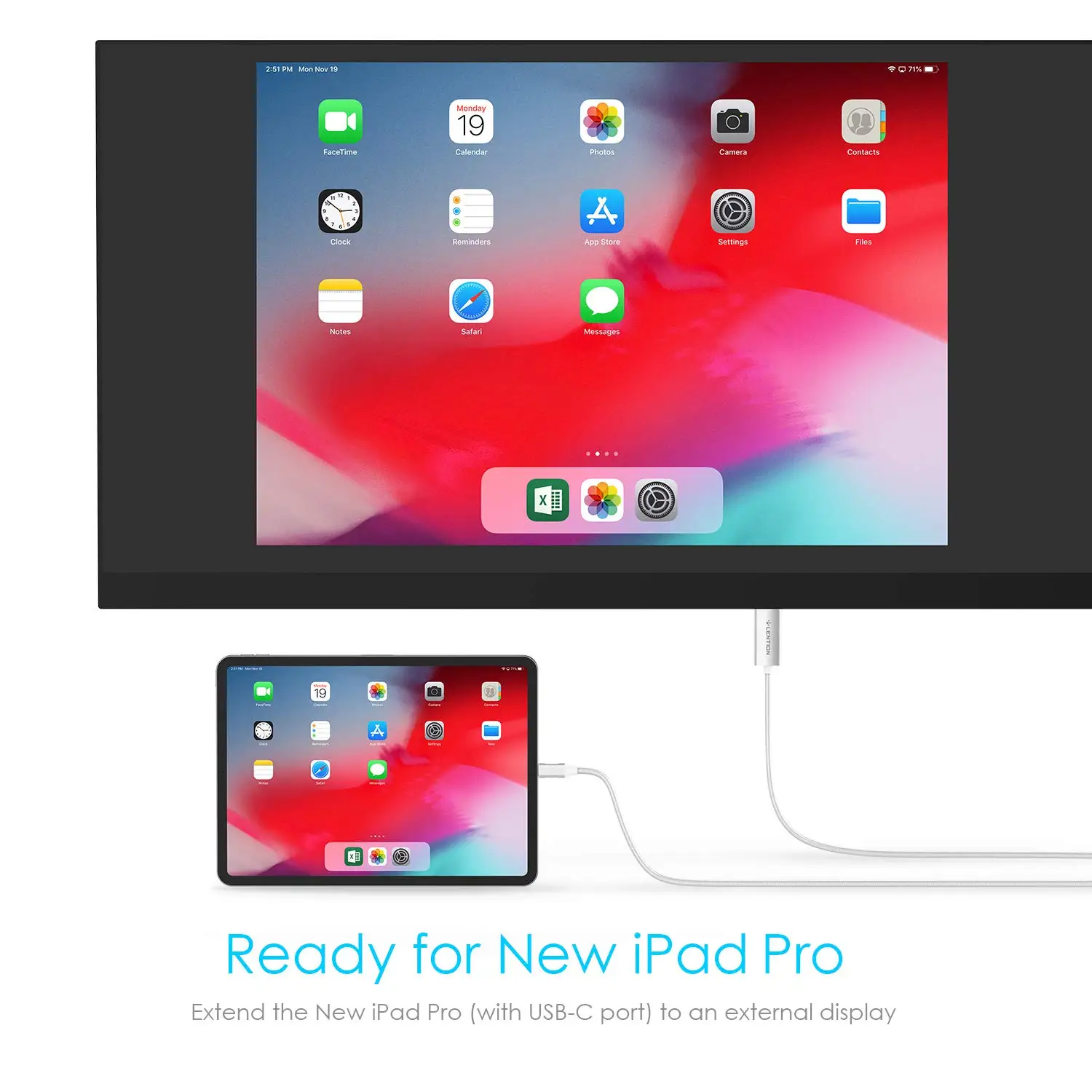 Кабель-адаптер 1 8 м USB C-HDMI 2 0 (4K/60 Гц) для MacBook Pro (Thunderbolt 3) нового iPad Mac Air Samsung S10/S9/S8/Plus |