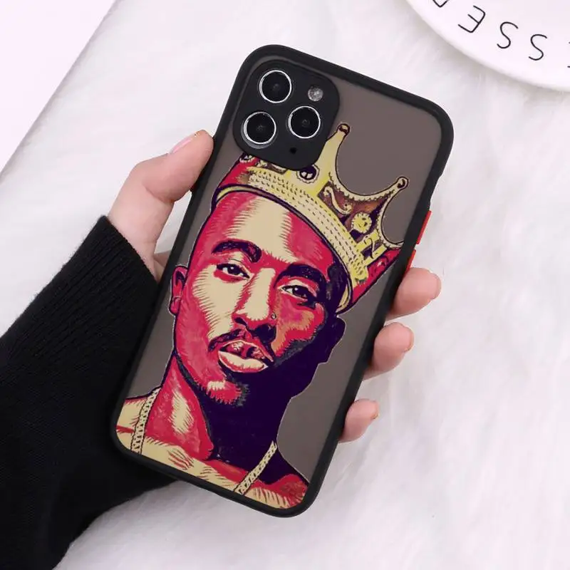 

Rapper 2pac Phone Cases Matte Transparent For iPhone 12 Mini 11 Pro XR XS Max 7 8 Plus