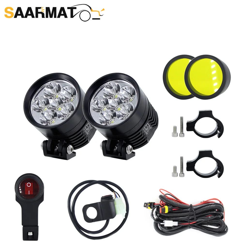 2 шт., универсальные светодиодные лампы L6X для мотоциклетных фар, 8000 лм