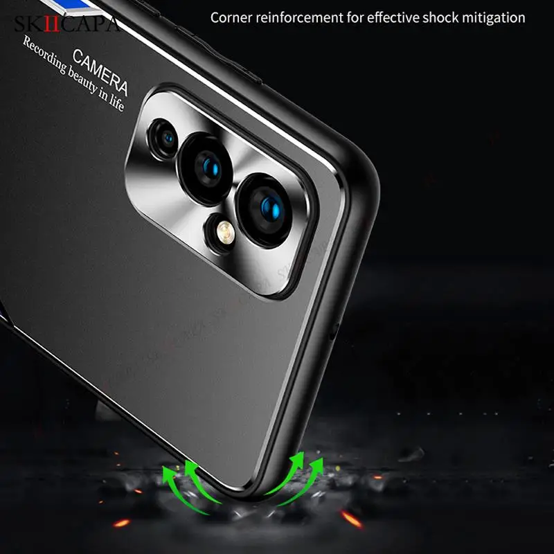 matte aluminum metal phone case for oneplus 9 pro 9r magnetic ring stand cover for one plus le2121 le2125 hard protective cover free global shipping