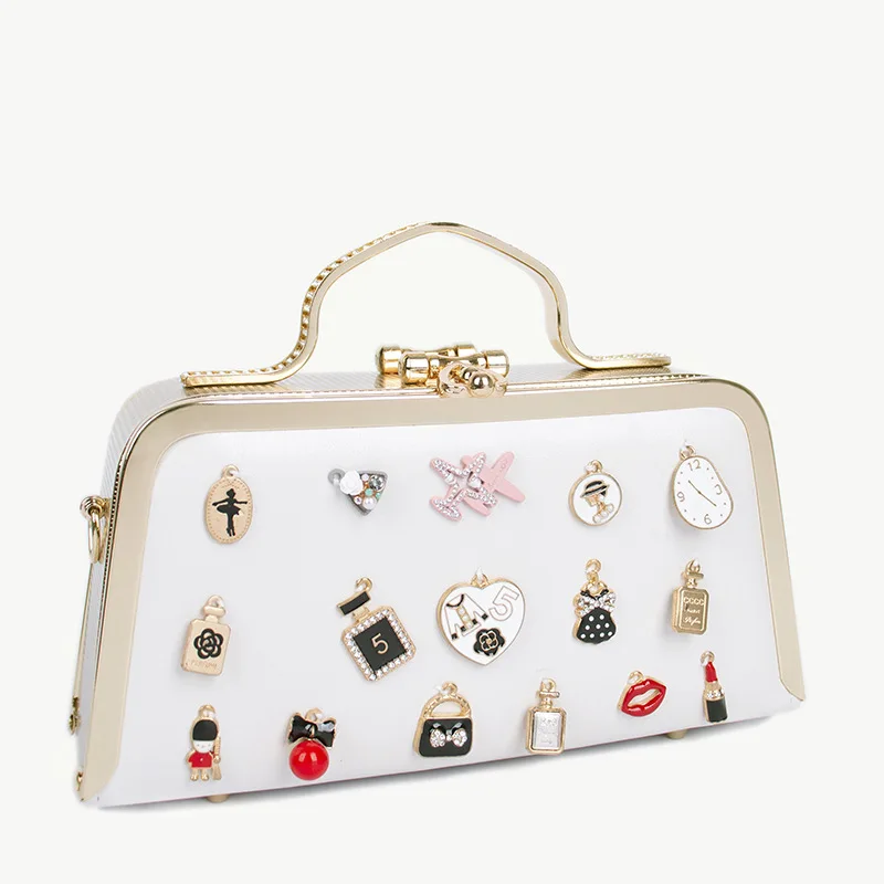 

Luxury Fashion Rhinestone Small Bag Women Handbag New Ladies Shoulder Messenger Bag Female Wild Diamonds Portable Square Bags PU