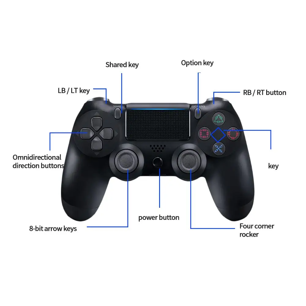 

For Sony PS4 Controller Bluetooth Vibration Gamepad For Playstation 4 Detroit Wireless Joystick For PS4 Games ConsoL