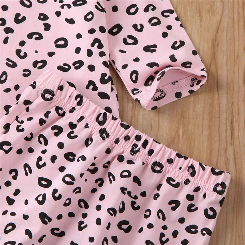 Одежда с леопардовым принтом для новорожденных от 0 до 18 месяцев топы длинными