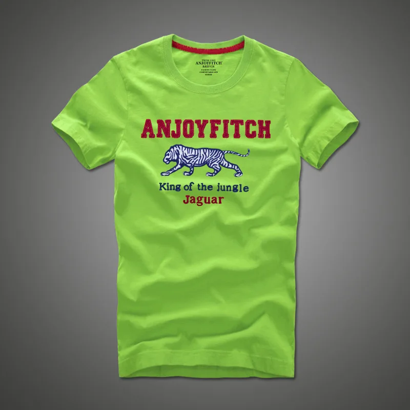 Футболка 100% хлопок с короткими рукавами и вышитым принтом высокого качества для