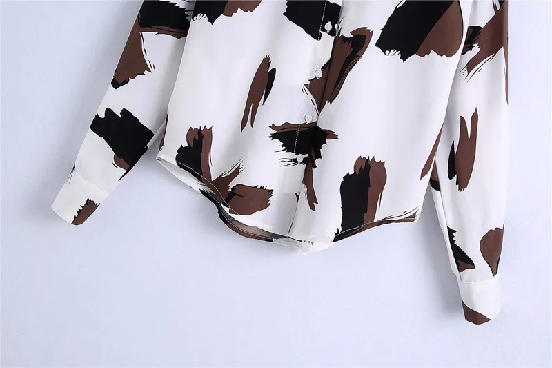 

Streetwear Women Poor Handwriting Print Shirts 2020 Fashion Ladies Turn Down Collar Tops Elegant Female Chic Button Blouses