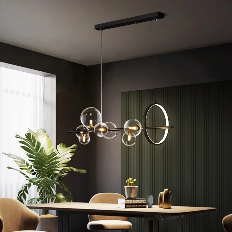 

Modern Design Led Chandeliers Lighting Glass Bubble Led Chandelier Lamp Living Dining Room Decor Hanging Light Fixture Luminaire