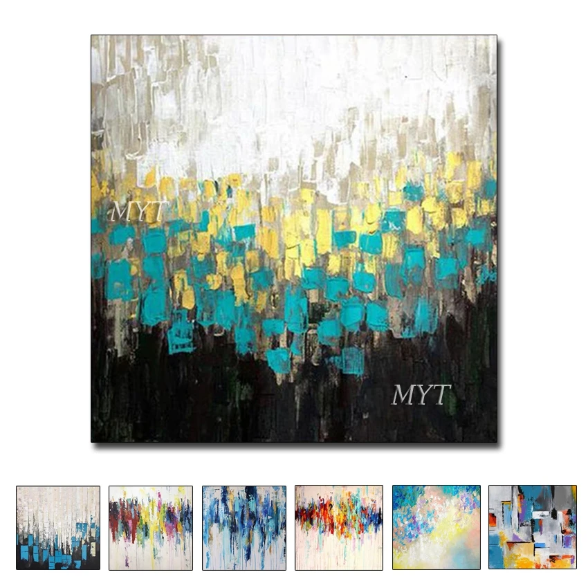 Большой домашний декор искусство абстракция новая ручная роспись толстая