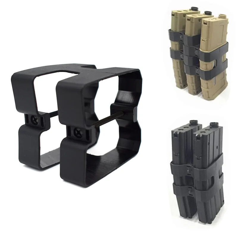 

Tactical M4 A1 Dual Magazine Coupler Parallel Link Round Polyester Clip Connector Airsoft Mag Connector Cartridge Speed Loader