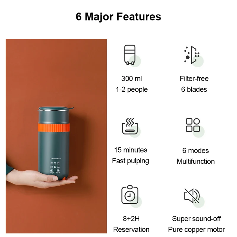 

220V Soybean milk machine Cytoderm breaking machine Multi-function cooking machine Portable blender Kitchen electric juicer