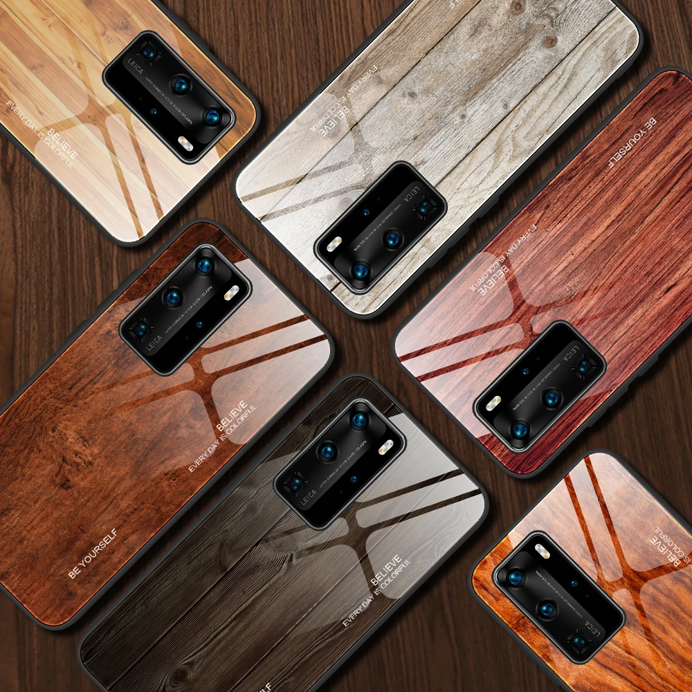 Чехол для Huawei P40 Pro роскошный защитный чехол из закаленного стекла с твердой