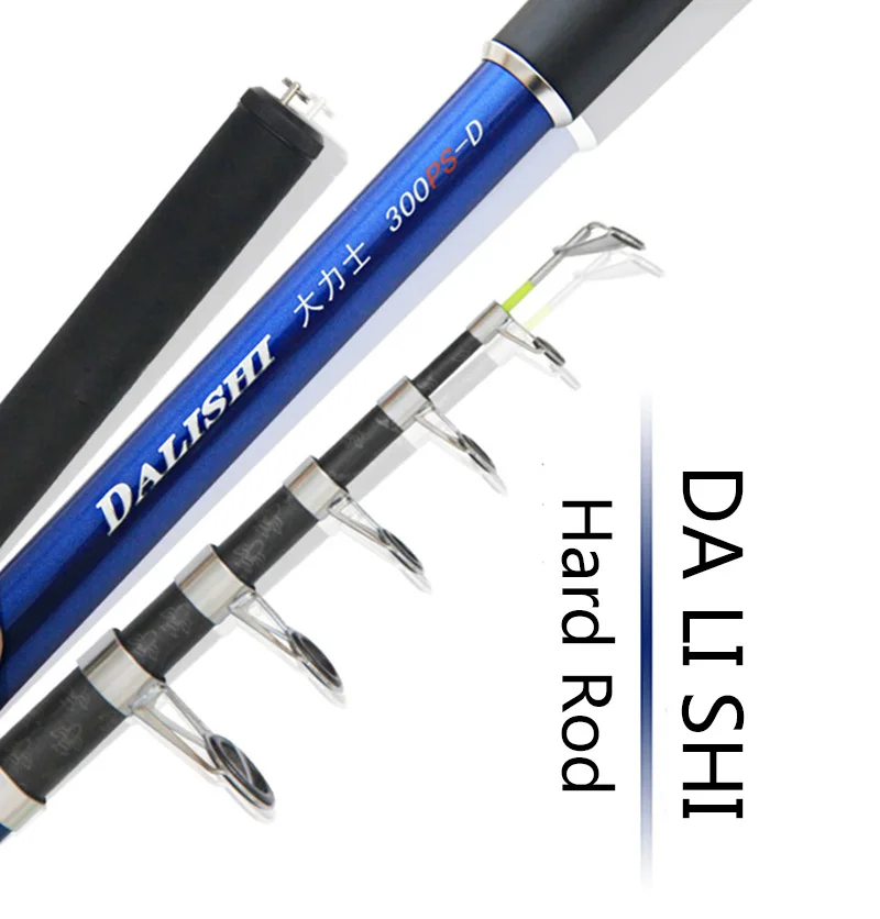 Three fish 2.4m 2.7m 3m 3.6m Telescopic Fishing Rod High Carbon Fiber Rock Fishing Rod Guide Ring Reinforcement Hard Sea Rod