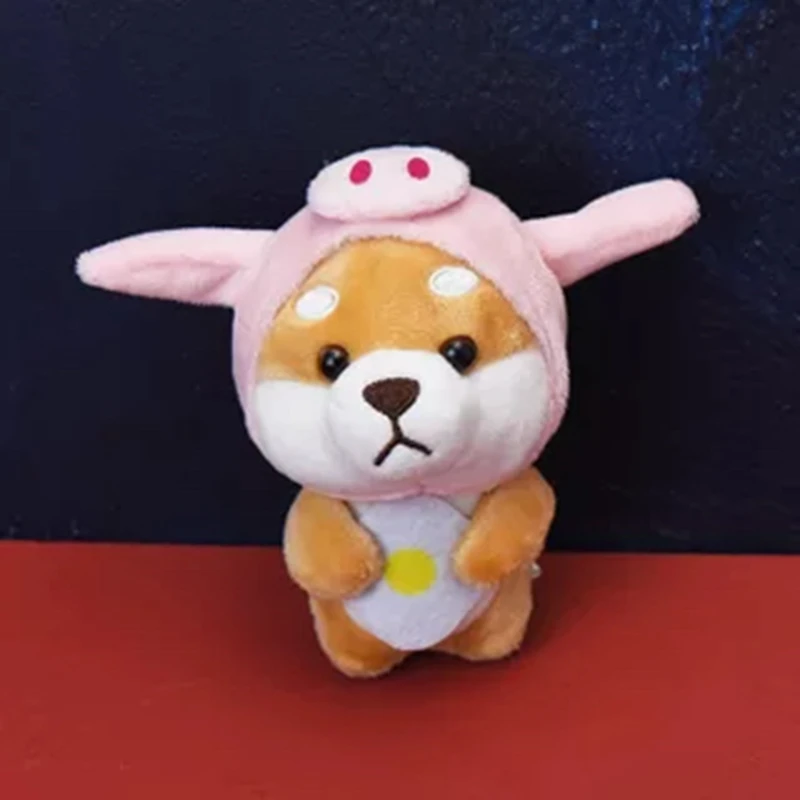 Pink 1 шт. 10 см Милая собачья попка корги плюшевая игрушка для собак забавные игрушки для щенков животные маленький брелок Подвеска сумка-мешок подвесные плюшевые игрушки - Цвет: Pink