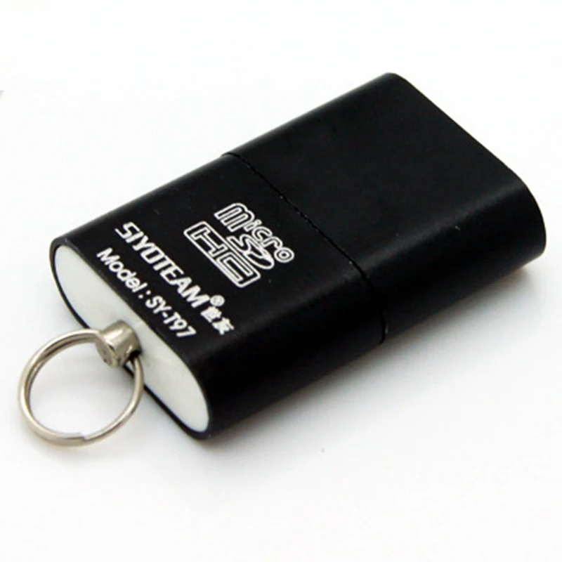 BK Портативный мини USB 2,0 Micro SD TF кард-ридер адаптер флэш-накопитель флэш-память SD - Цвет: BK