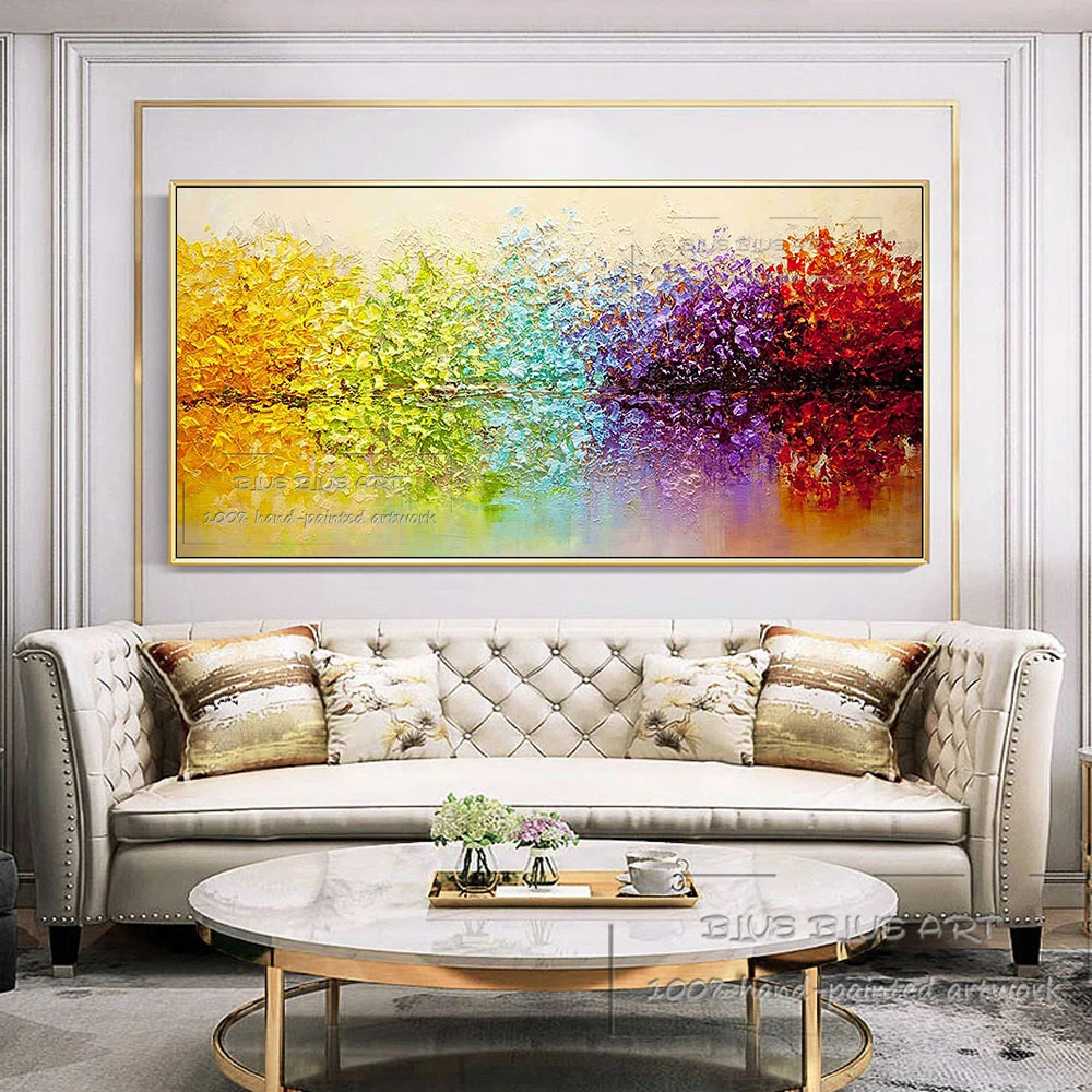 Большой художник ручная роспись высокое качество великолепная абстрактная