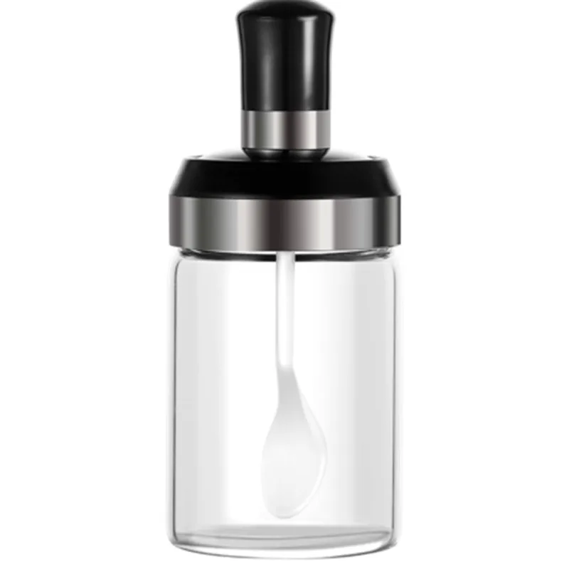 250ml spoon type 1pc XMT-HOME баночка для специй, Стеклянная емкость для соли, кухонная бутылка для приправ, баночка для сахара, дозатор для масла, соль, специи, перец, сахарное масло - Цвет: 250ml spoon type 1pc