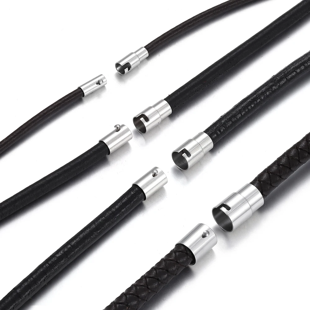 Застежка-Пряжка Магнитная из нержавеющей стали для кожаного шнура браслетов