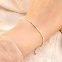 925 sterling silver adjustable shiny zircon fashion elegant wedding party charm starry bracelet jewelry for women gift 2020 new