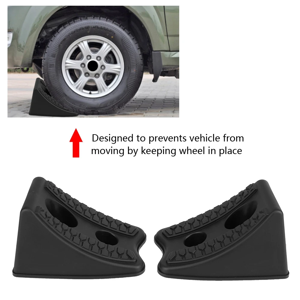 2pcs Car Anti-slip Block Rubber Tyre Slip Stopper Wheel Alignment for car trailer truck or other wheel tire of vehicle | Автомобили и