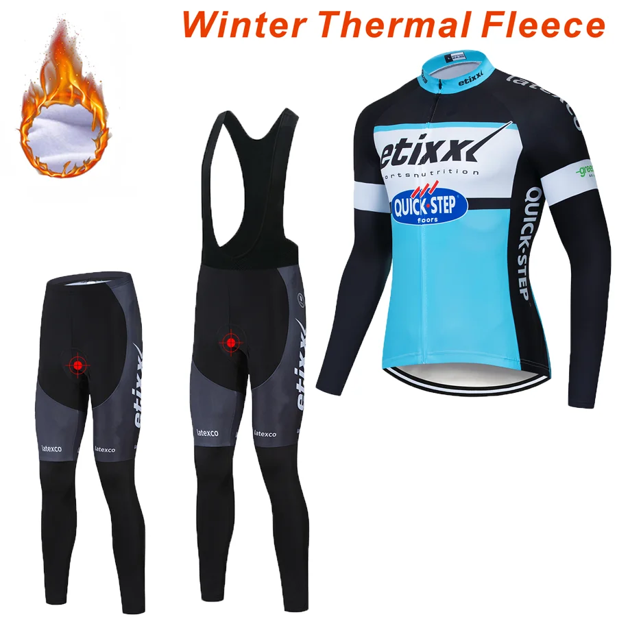 2019 Pro Team велокофты 20D Bib набор Мужская одежда для велосепидистов зимняя теплая