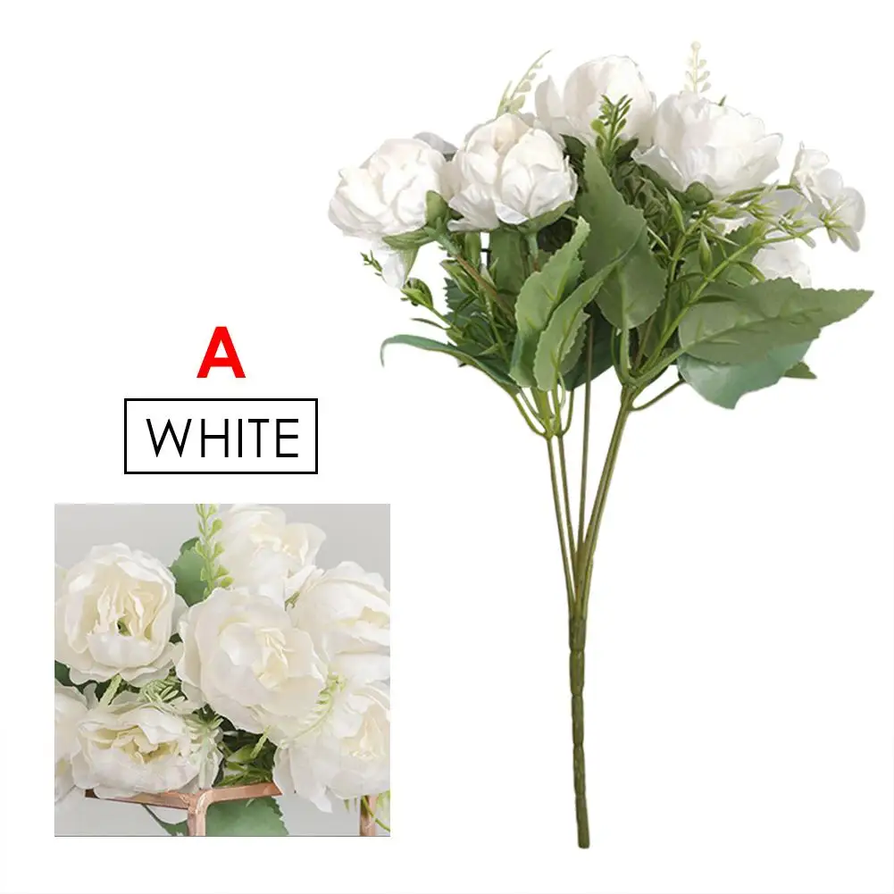 Искусственные цветы винтажные искусственные Белые пионы шелковые свадебные