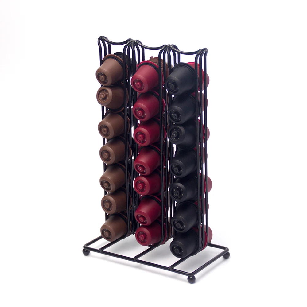 Metal Coffee Pods Holder 42 Cups Plating Stand Capsule Storage Rack Shelves For Nespresso cup set | Дом и сад