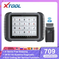 2022 xtool d8 bt obd2 all systems diagnostic tools support ecu coding 30 service functions automotive scanner support can fd