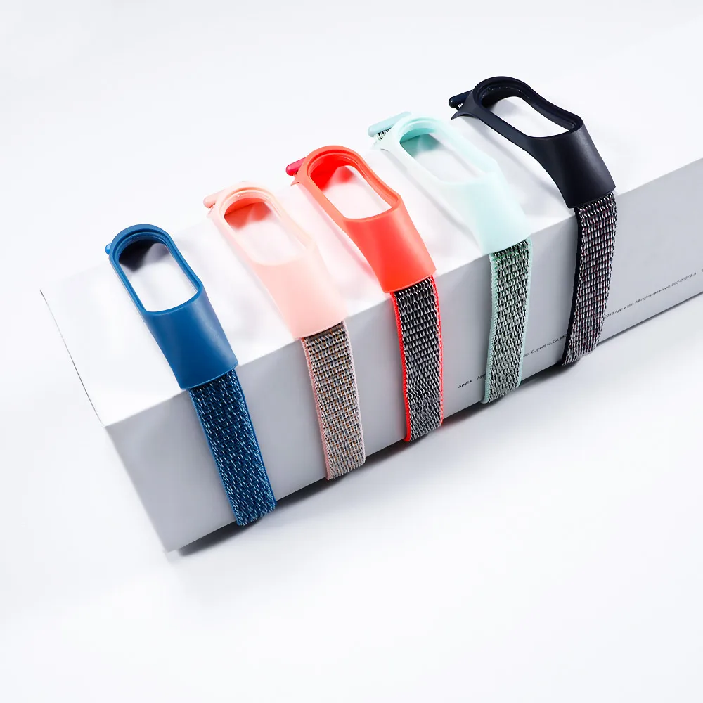 Pulseira mi band 4 ремешок для xiaomi mi band 4 3 спортивный нейлоновый ремешок для часов дышащий браслет ремешок для часов Смарт часы аксессуары 4