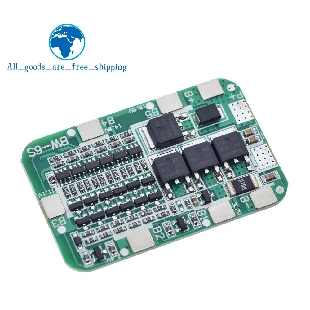 TZT 6S 15A 24V PCB плата защиты BMS для 6 пакетов 18650 литий-ионная литиевая батарея ячеечный модуль новое поступление