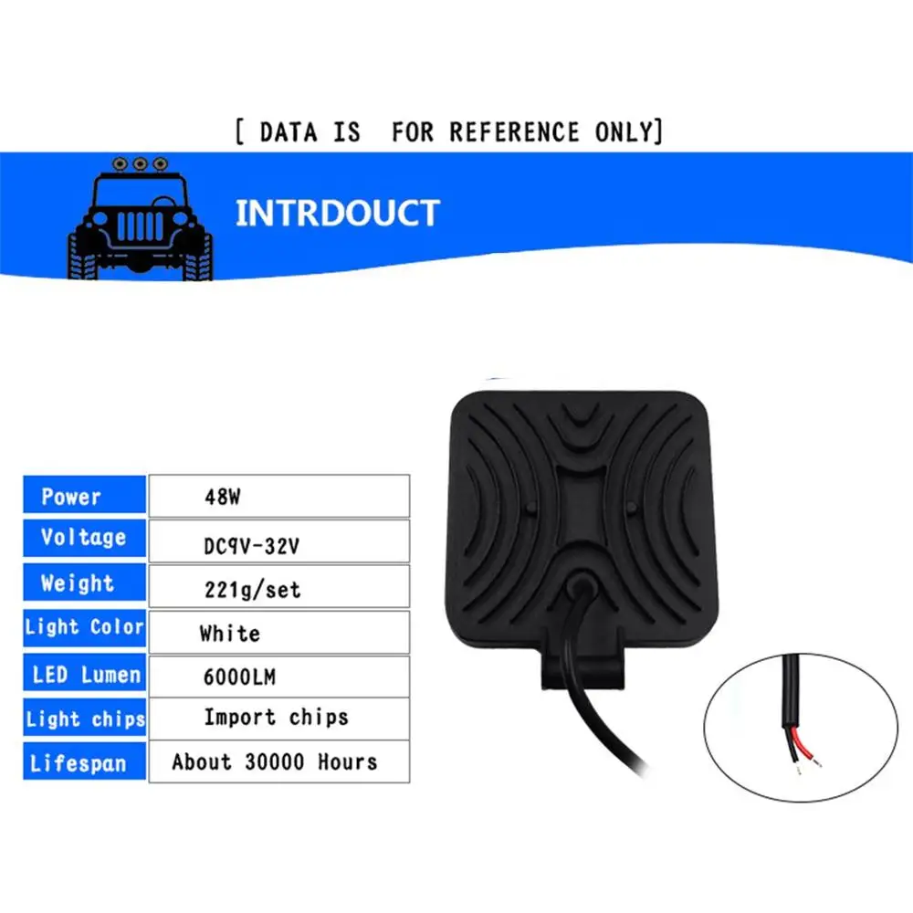Автомобильный светодиодный рабочий светильник 48 Вт дикий автомобильный