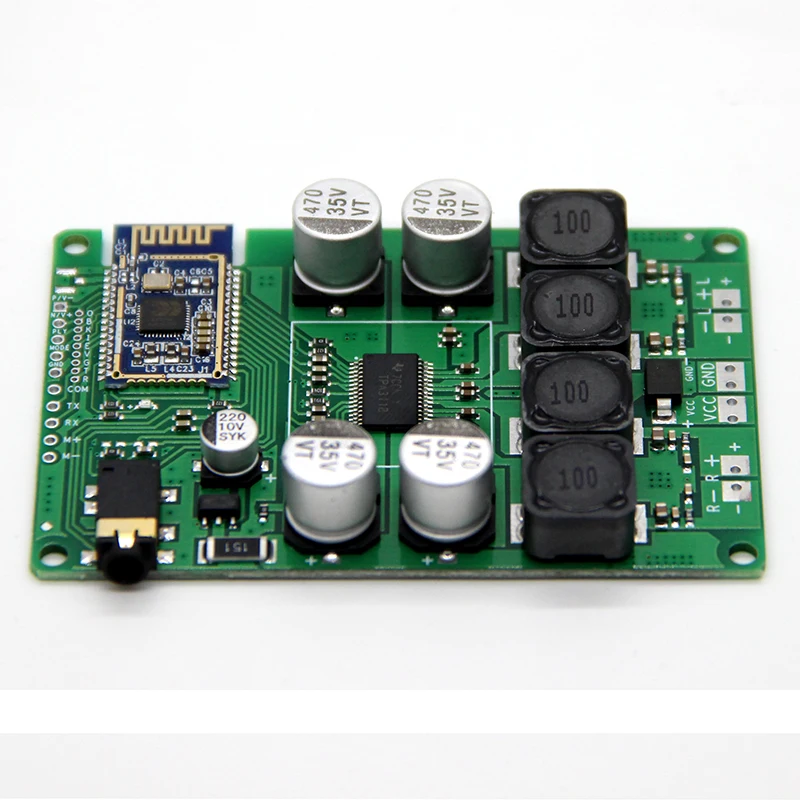 

Power Amplifier Bluetooth 5.0 Board 2x30W/20W Support AUX Audio Input Support Serial Command to Change the Name Password