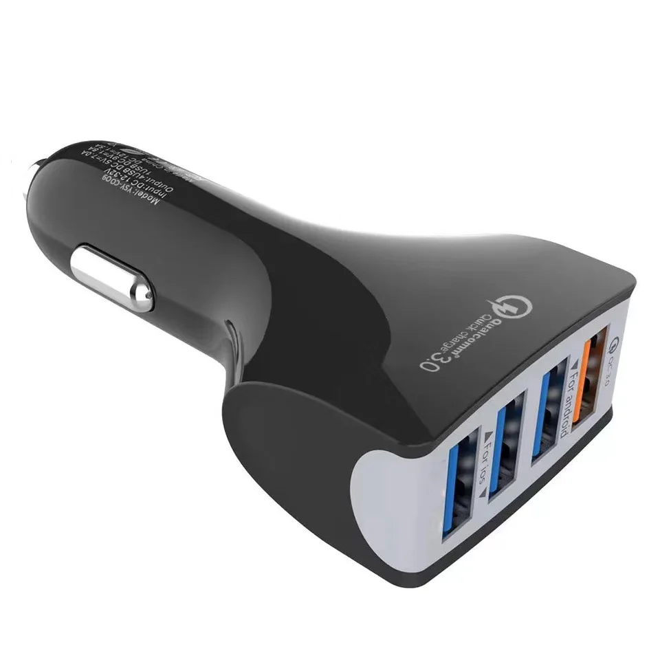 2020 Новые 4 порта USB QC 3 0 Автомобильное зарядное устройство быстрой зарядки