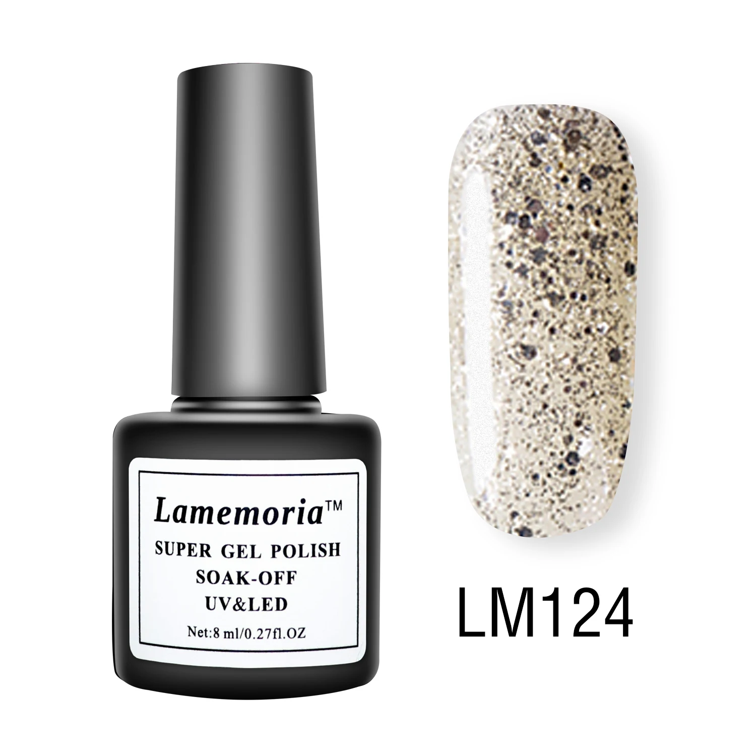 LM124 60 цветов, Гель-лак для ногтей, замачиваемый маникюр, высокое качество, блестящий лак, сделай сам, гибридный лак для ногтей, украшения для ногтей, салон - Цвет: LM124
